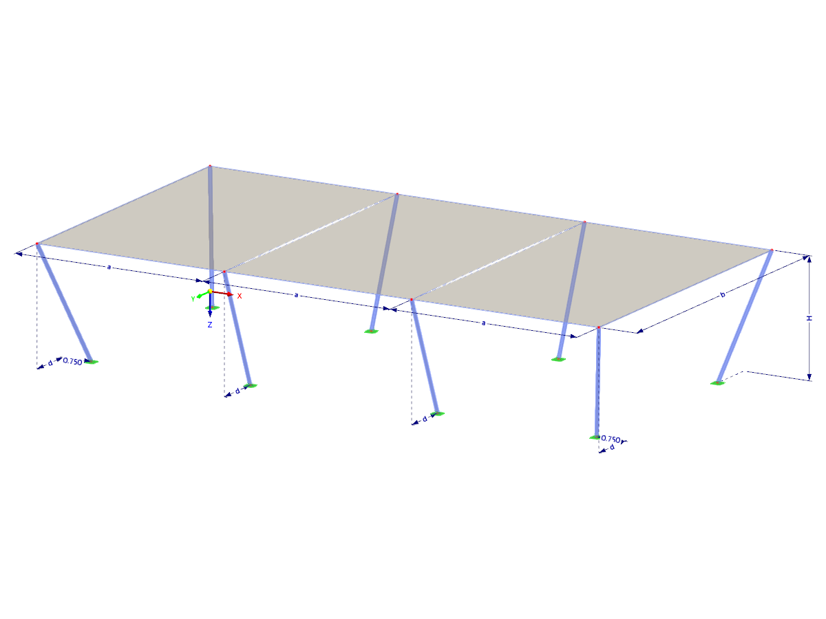 Modelo 002590 | TMS037 | Estructura de membrana extensible con parámetros