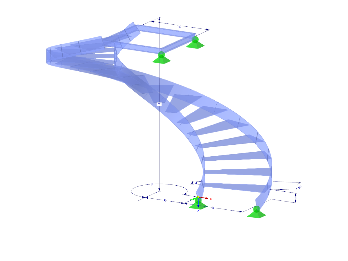 Modelo 003092 | STS020-crv-b | Escaleras con parámetros