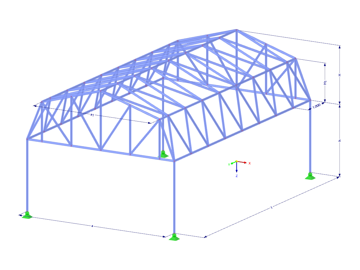 Modelo 003585 | TSF001-b | Sistema de celosía para superficie plegada con parámetros