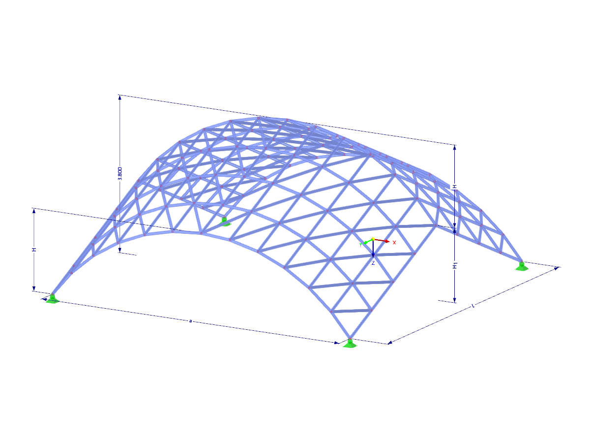 Modelo 003592 | TSC002 | Sistema de celosía para planos de curva simple con parámetros