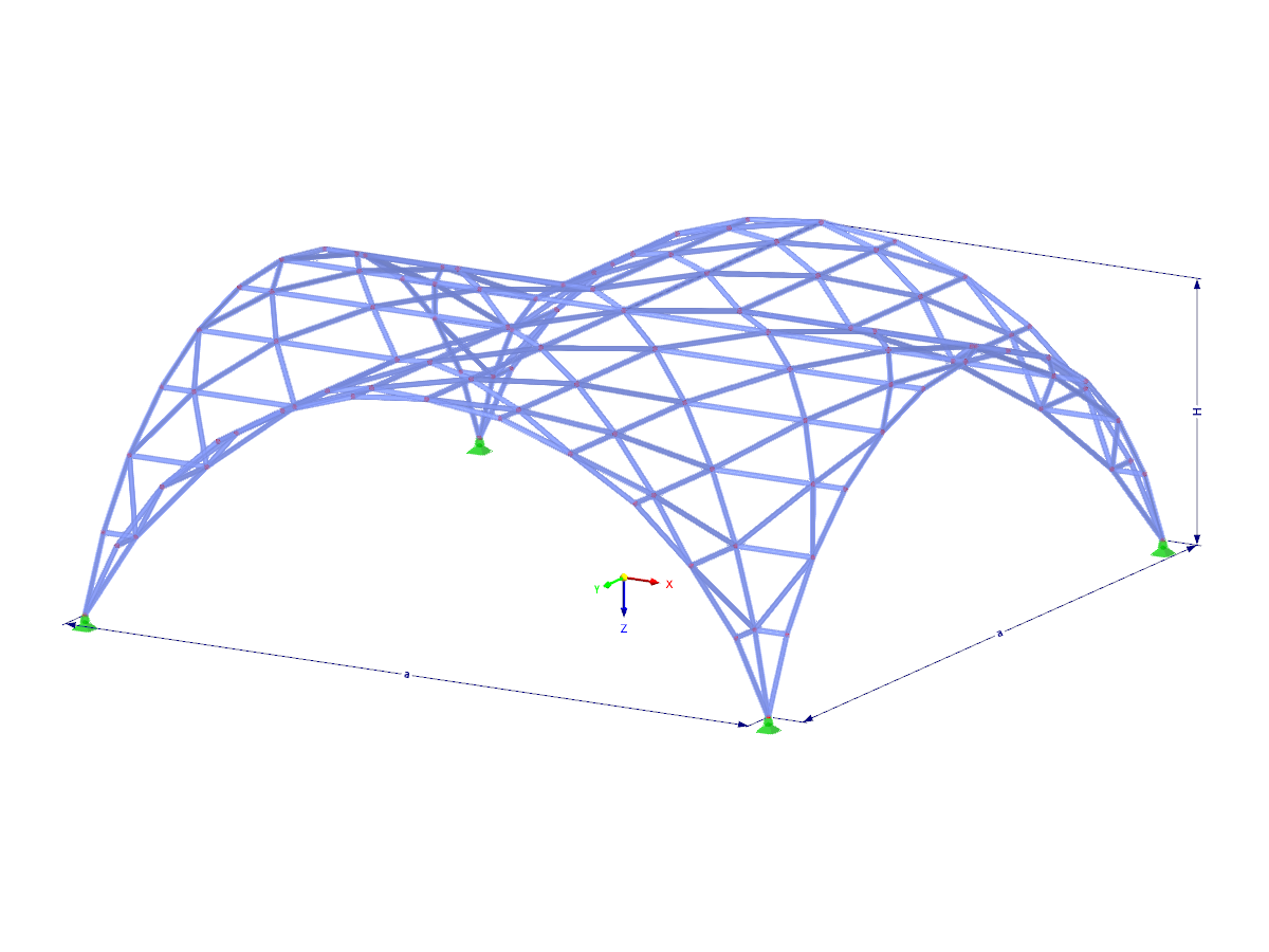 Modelo 003603 | TSC004 | Sistema de celosía para planos de curva simple con parámetros