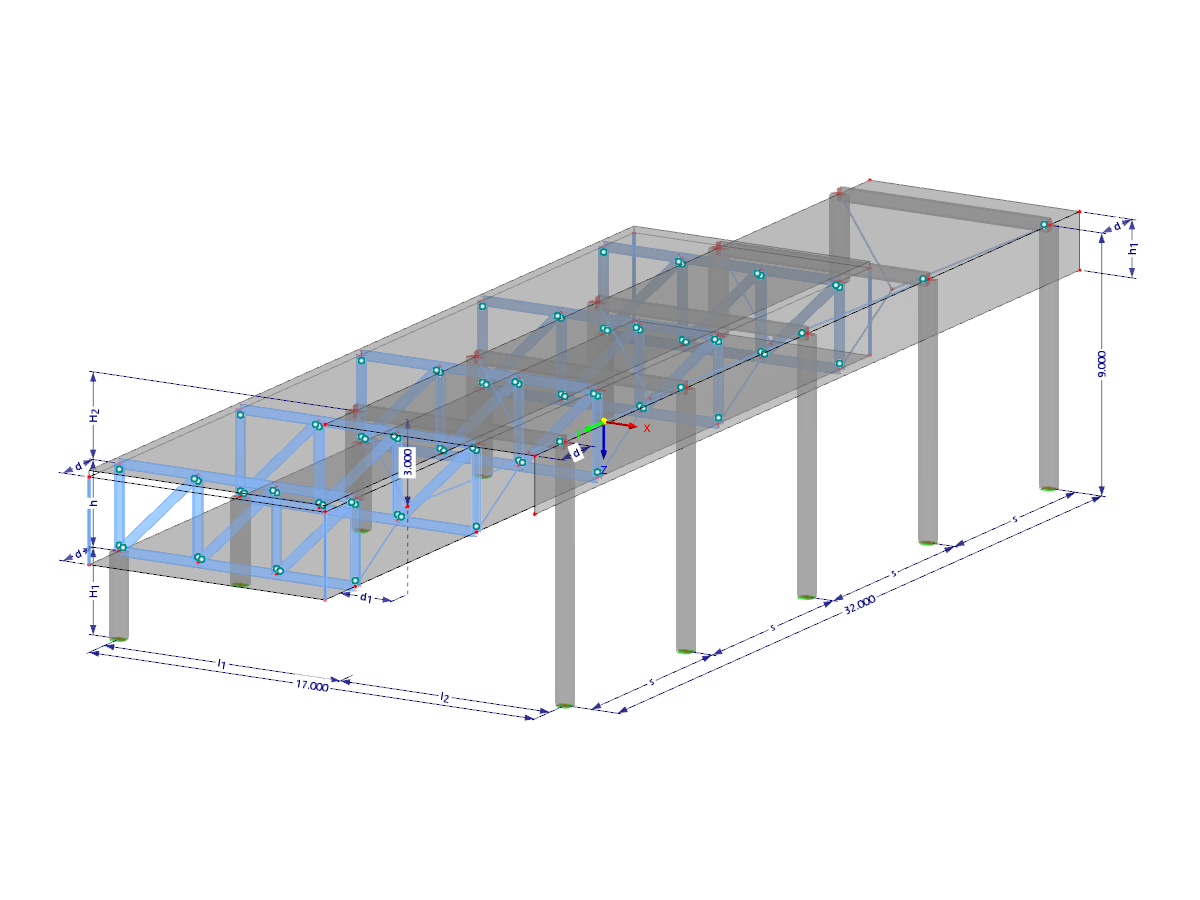 Modelo 003652 | HSS002 | Sistema de estructura híbrida con parámetros