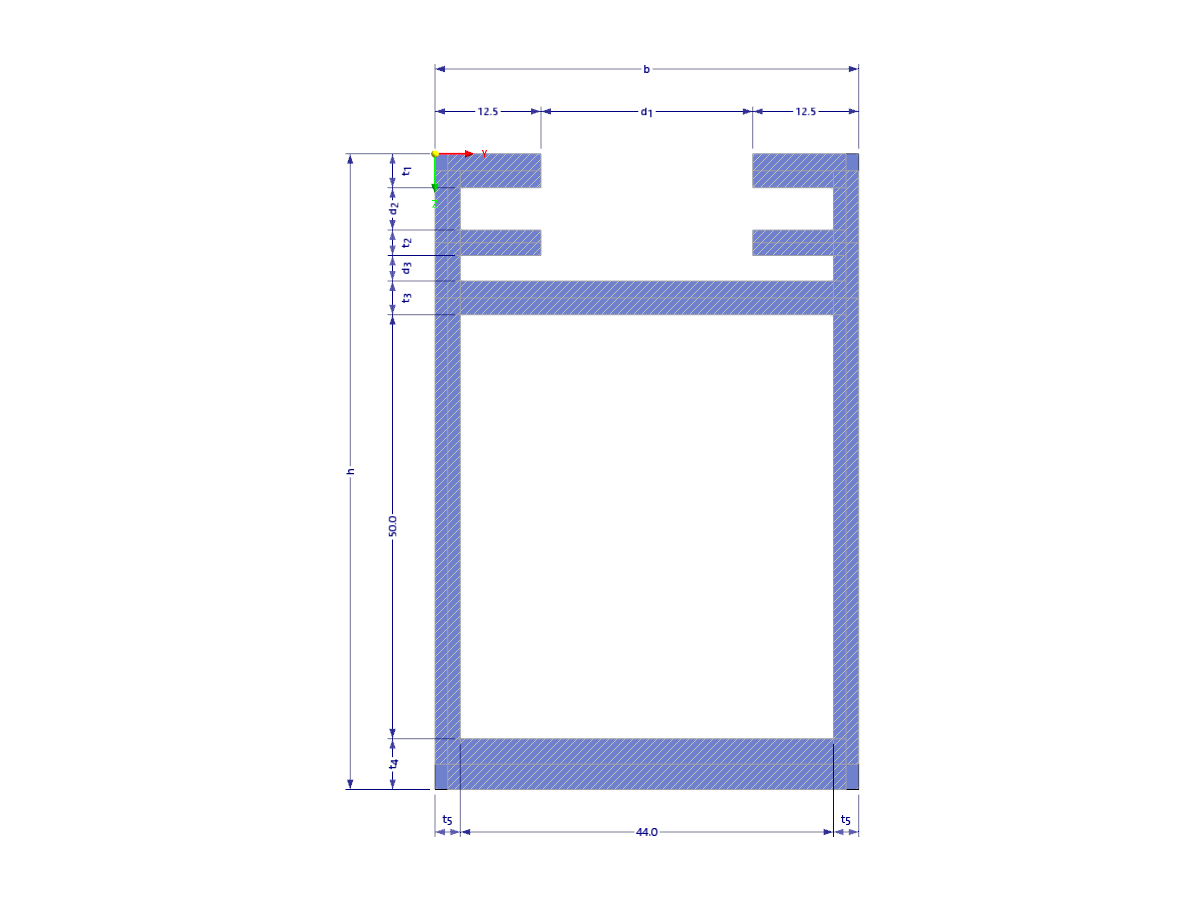 Modelo 003718 | TW003 | Extrusión de aluminio con parámetros