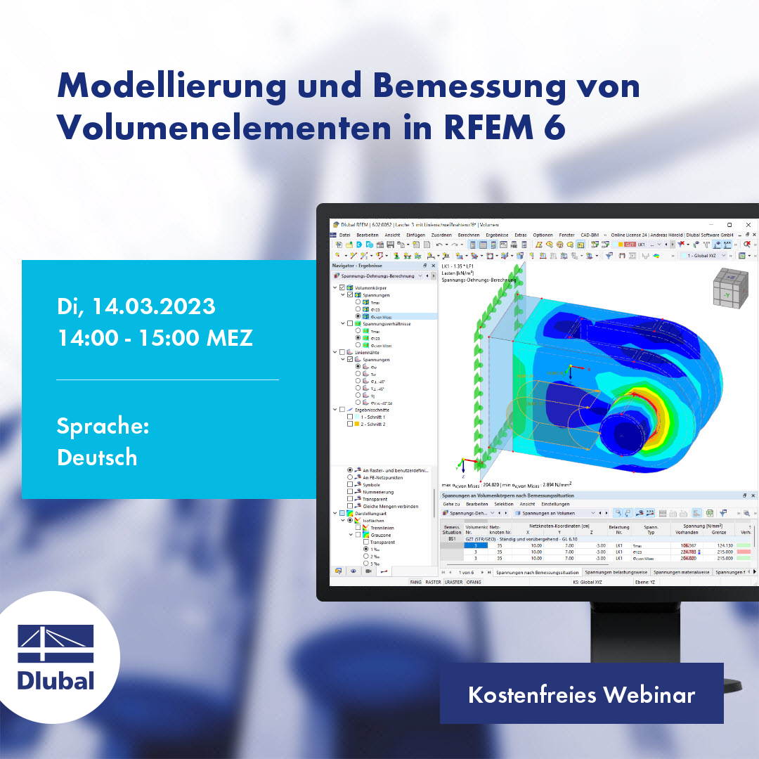 Modelado y diseño de elementos sólidos en RFEM 6