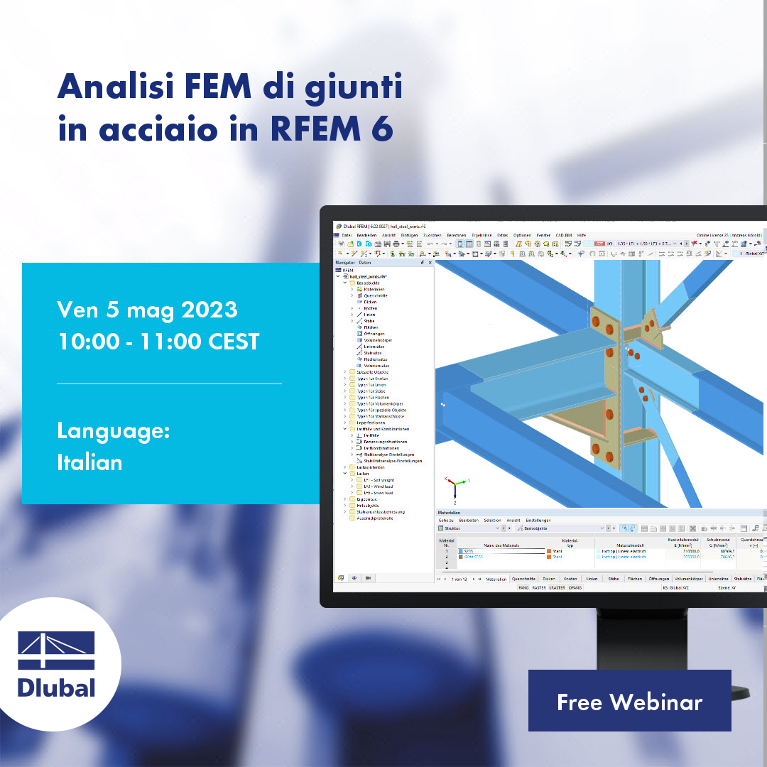 Análisis FEM de\n uniones de acero en RFEM 6