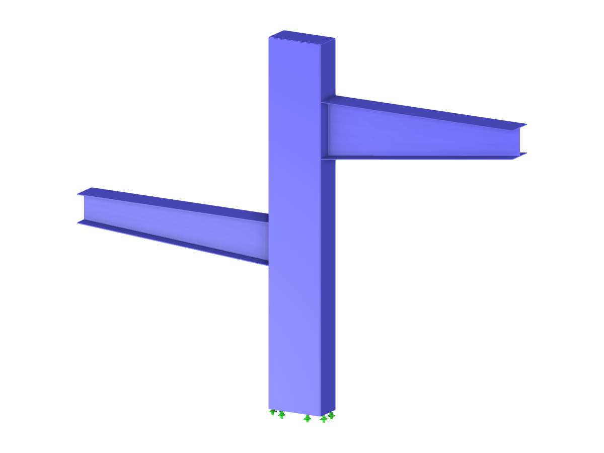 Modelo 004039 | Columna de acero con dos soportes