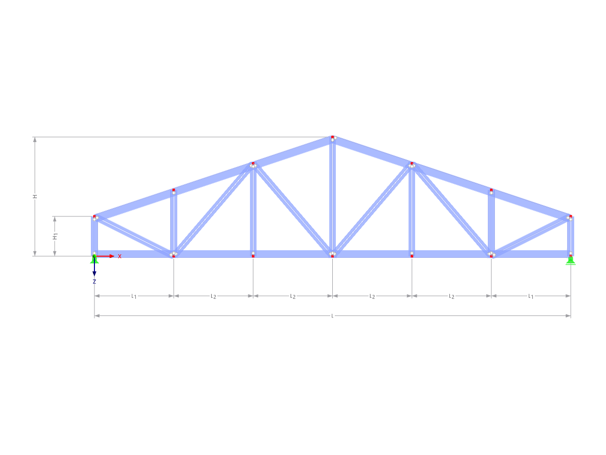 Modelo 004126 | FT452-a | Truss de doble inclinación