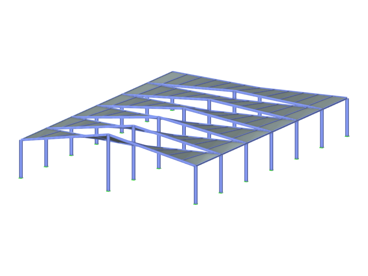 Modelo 004037 | FRT001 | Salón de dos bahías con claraboyas