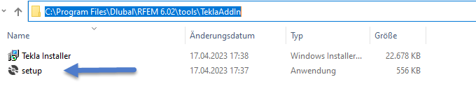 Archivo de configuración para el complemento de Tekla