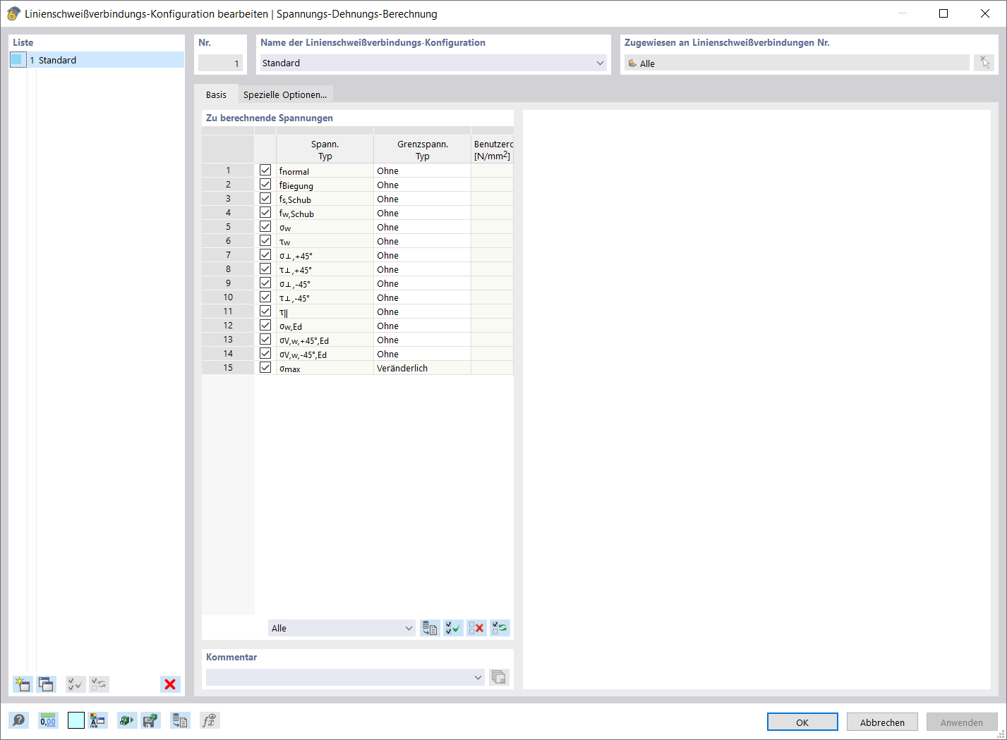 Editar configuración de unión soldada en línea