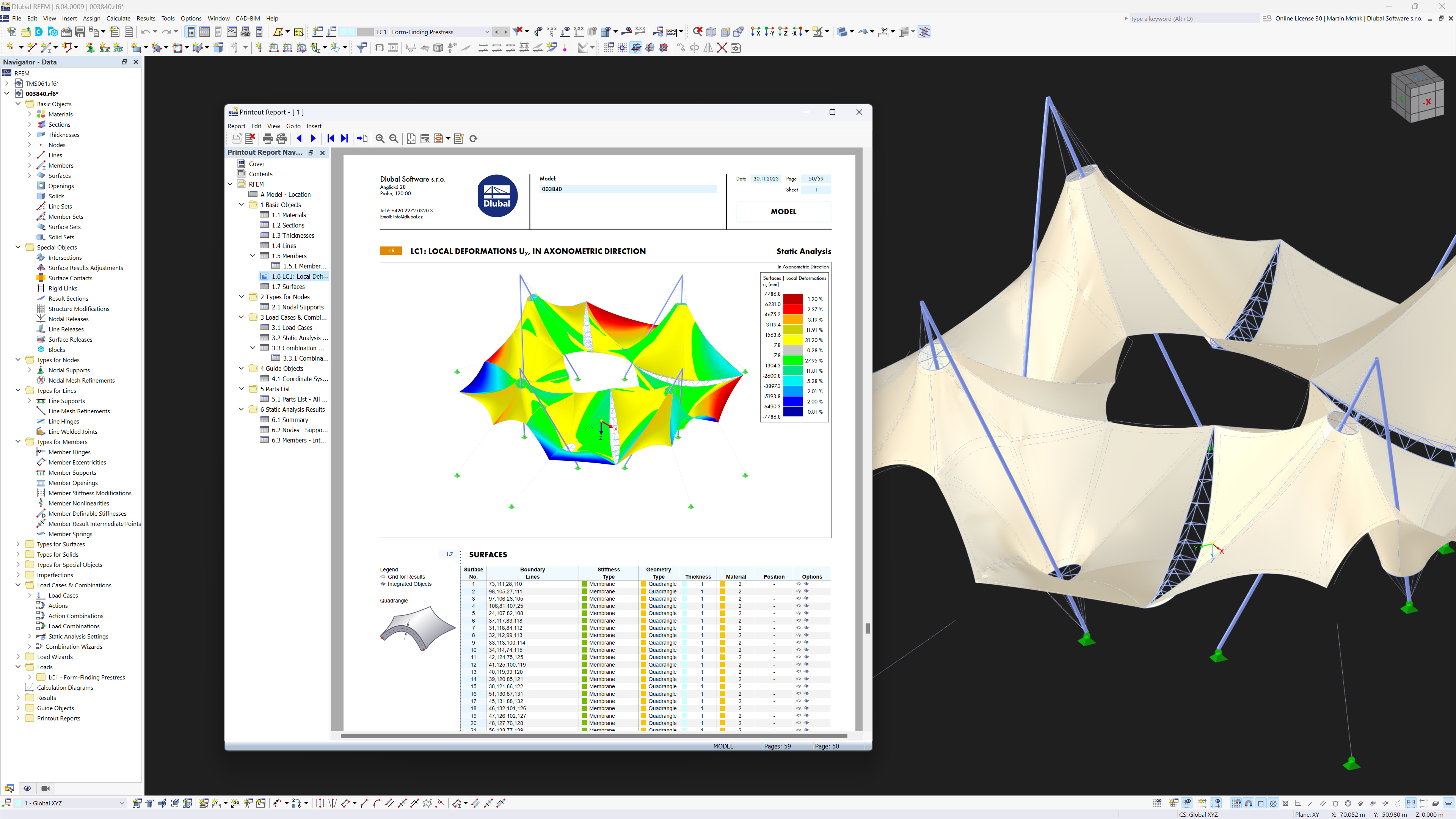 Búsqueda de forma para RFEM 6 | El informe