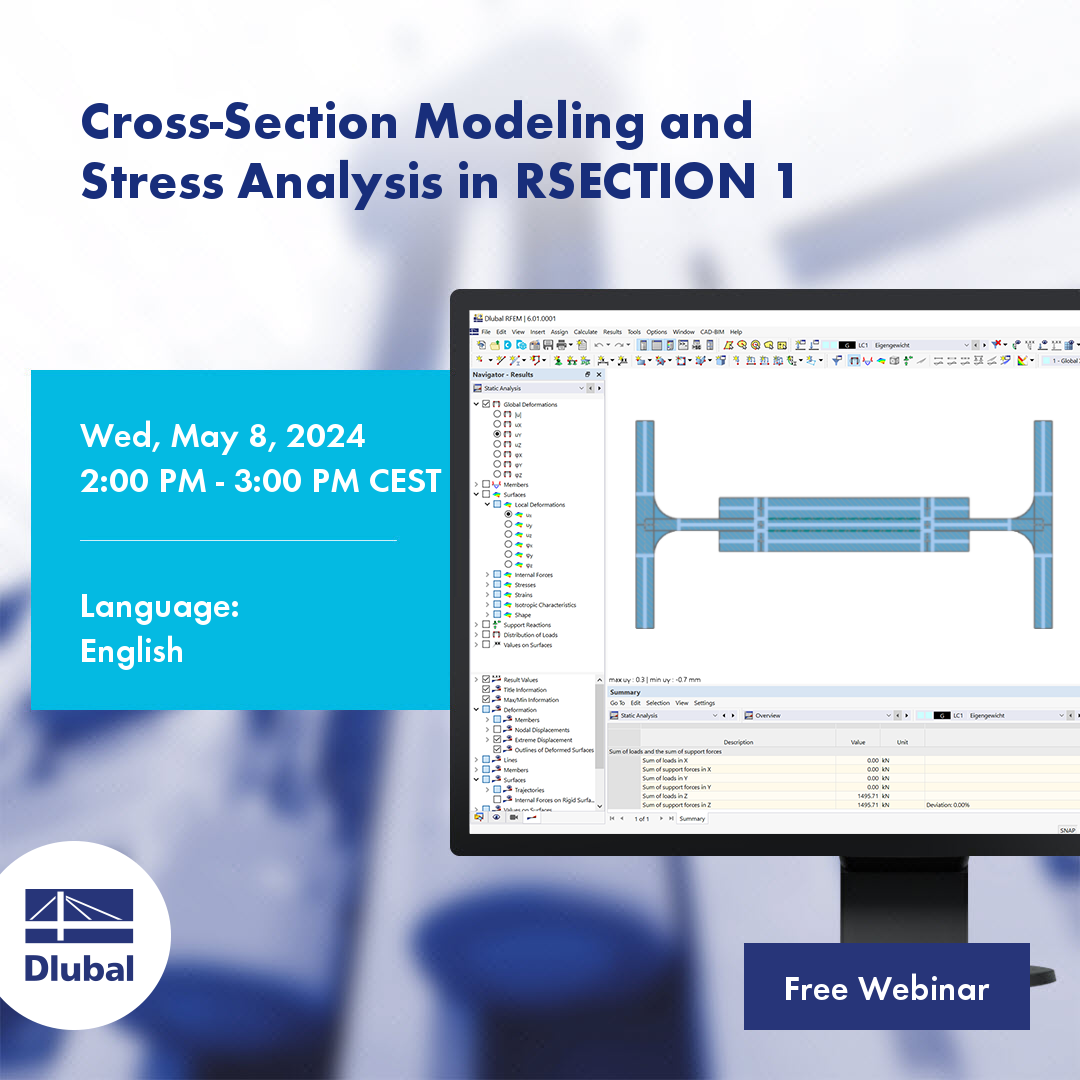 Modelado de secciones y análisis de tensiones en RSECTION 1