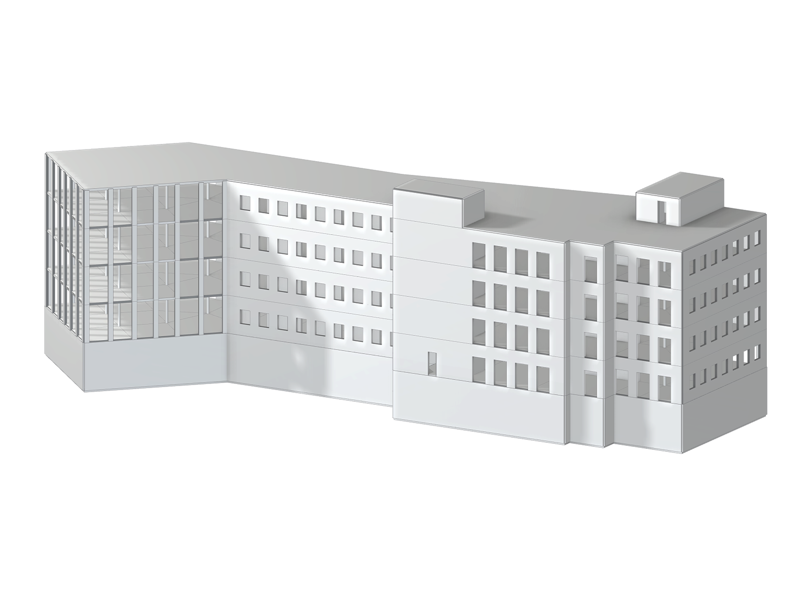 Modelo 004822 | Edificio de oficinas en ángulo