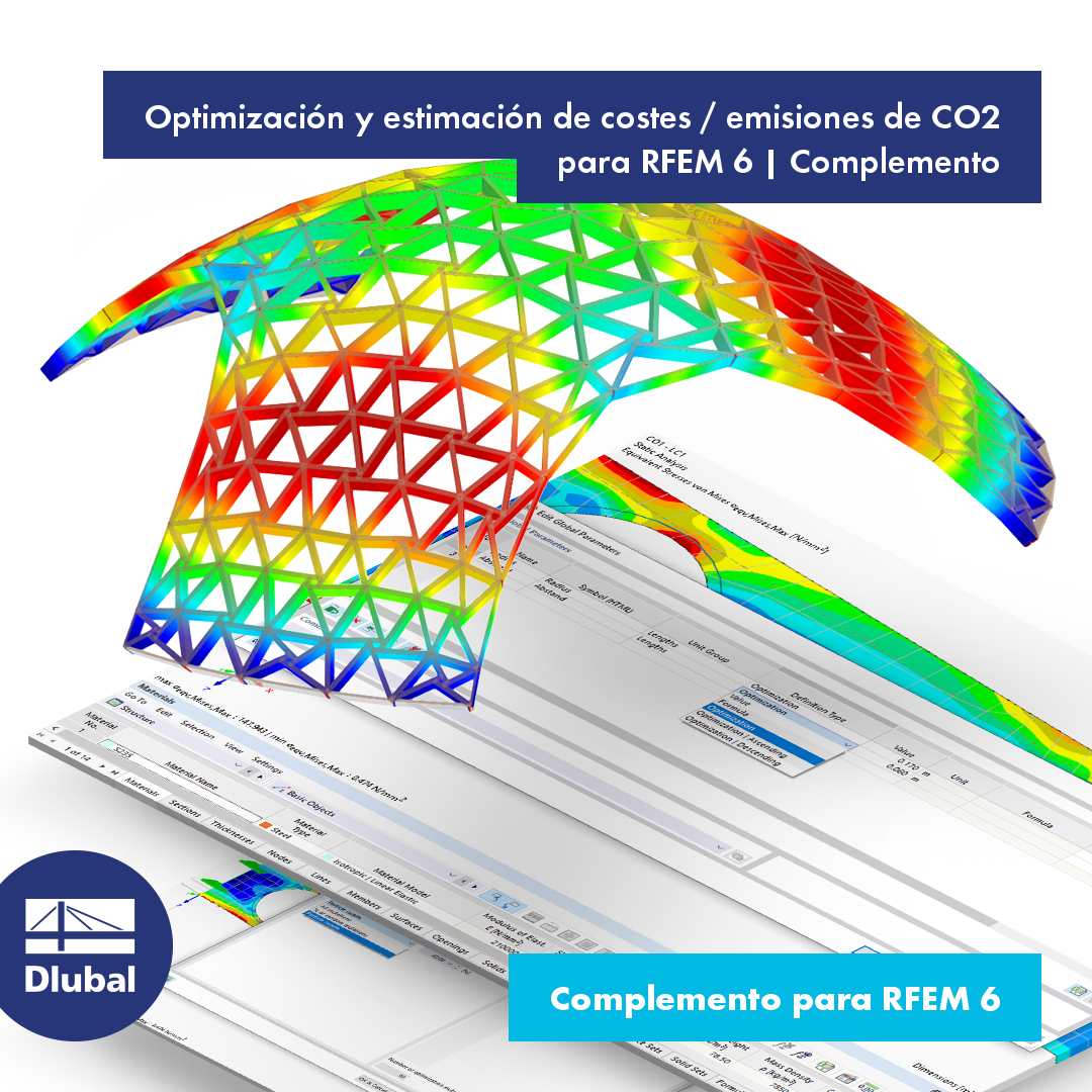 Optimización y estimación de costes / emisiones de CO₂ para RFEM 6 | Complemento