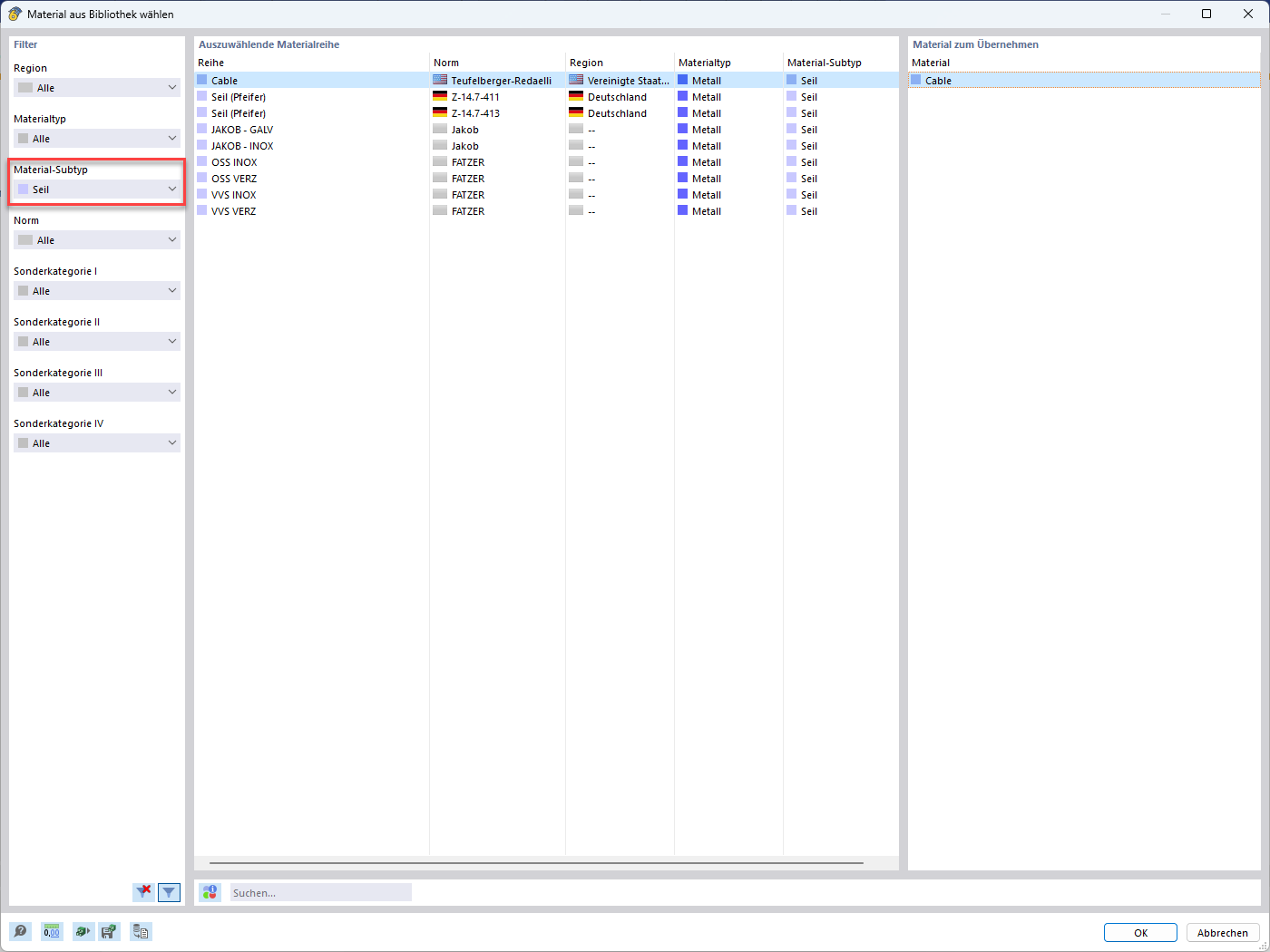 KB 001880 | Diseño de estructuras de cables en RFEM 6 y RSTAB 9