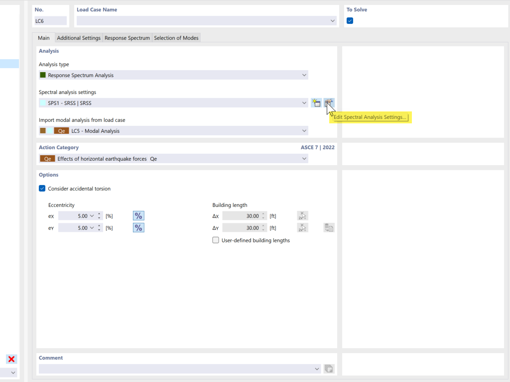 Comprobación de la configuración del análisis espectral