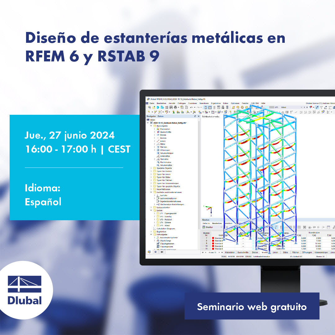 Diseño de estanterías metálicas en RFEM 6 y RSTAB 9