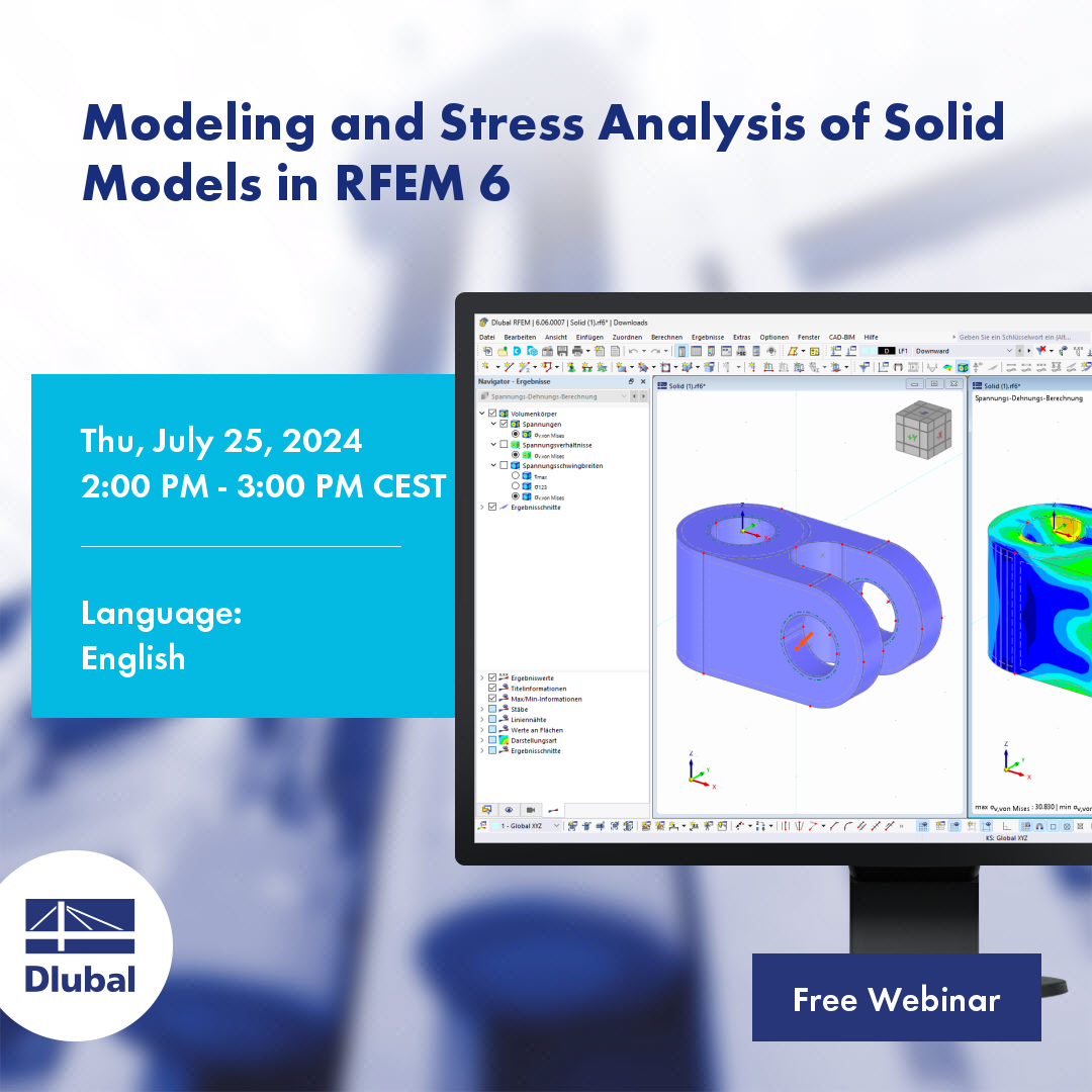 Modelado y análisis de tensiones de modelos de sólidos en RFEM 6