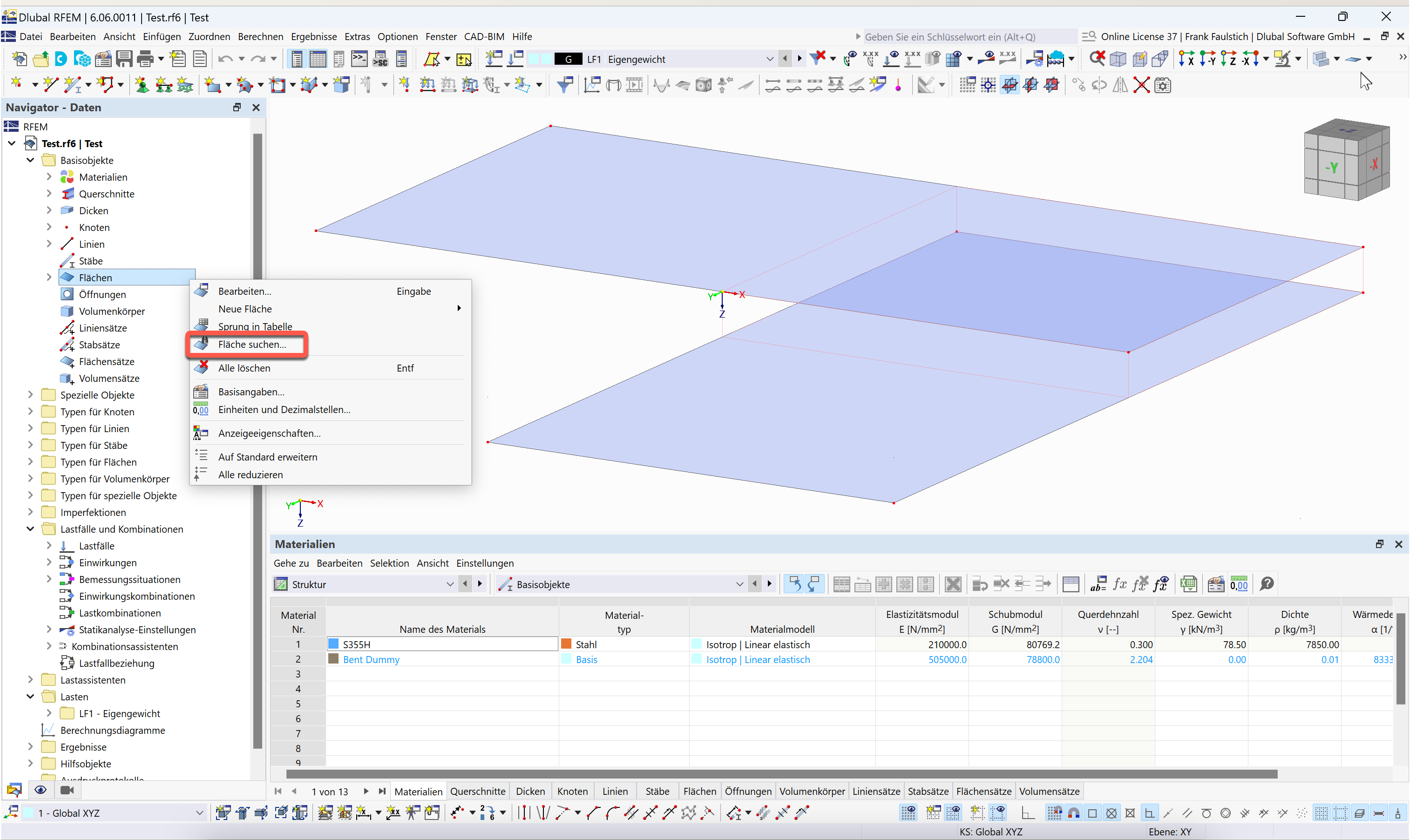 FAQ 005545 | ¿Cómo encuentro una superficie con un número determinado en RFEM 6?