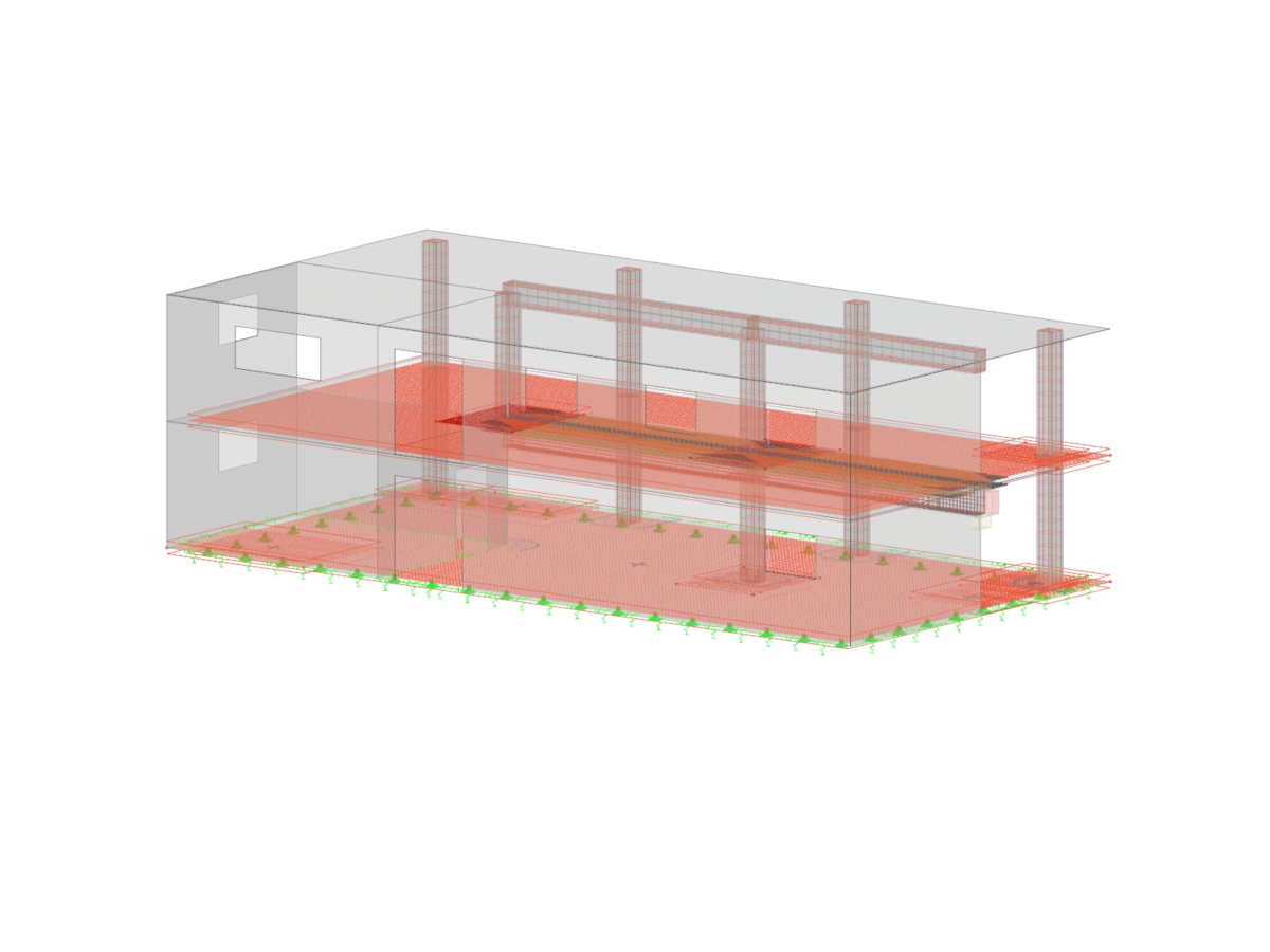 Modelo 004986 | Estructura de hormigón en una casa de vacaciones