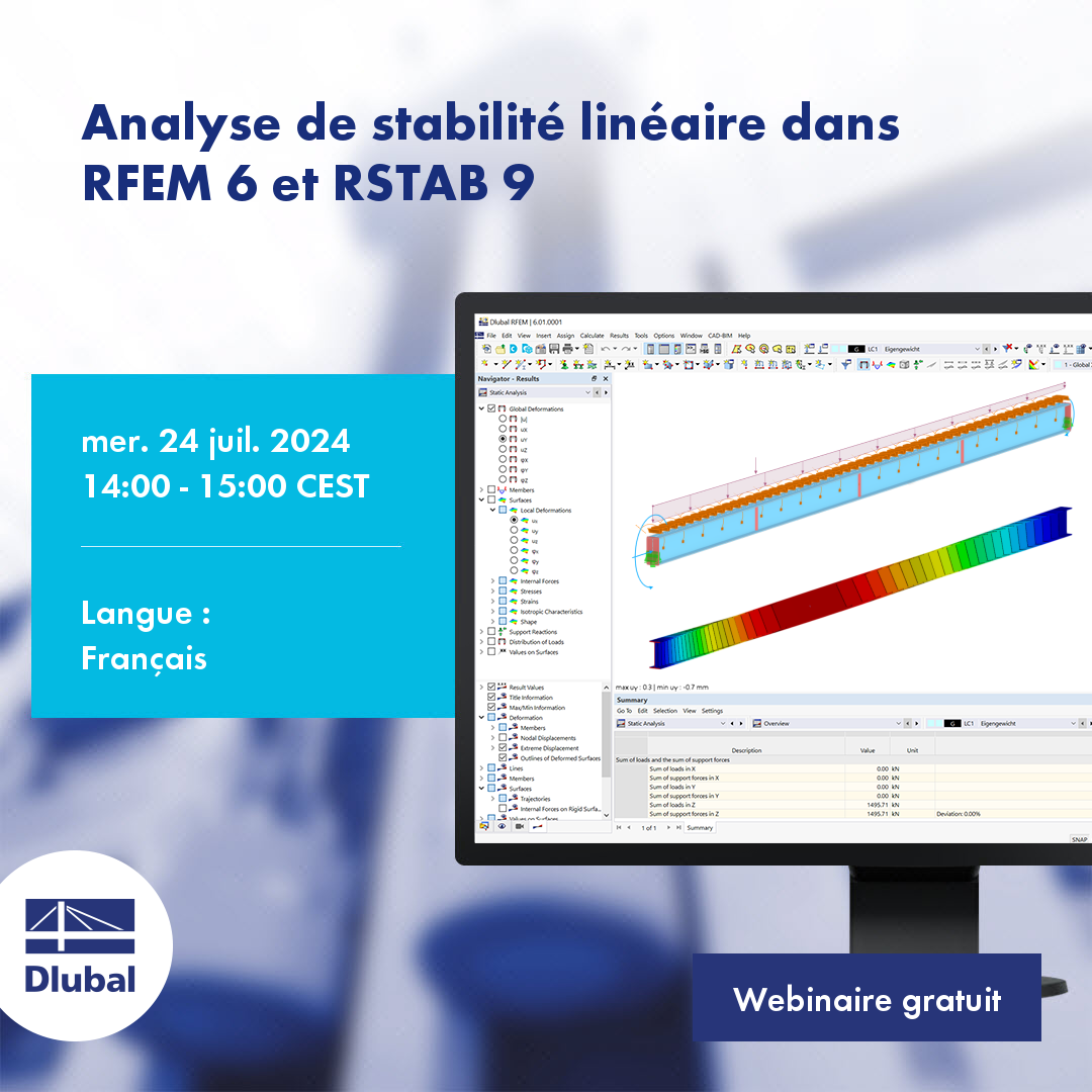 Análisis de estabilidad lineal en RFEM 6 y RSTAB 9