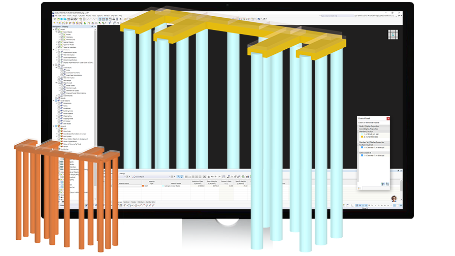 Soluciones para cimentaciones de pilotes perforados RSTAB 9