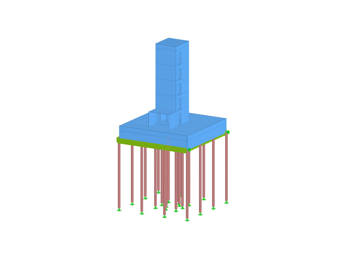 Estructura de madera de cinco pisos y cimentación de hormigón armado