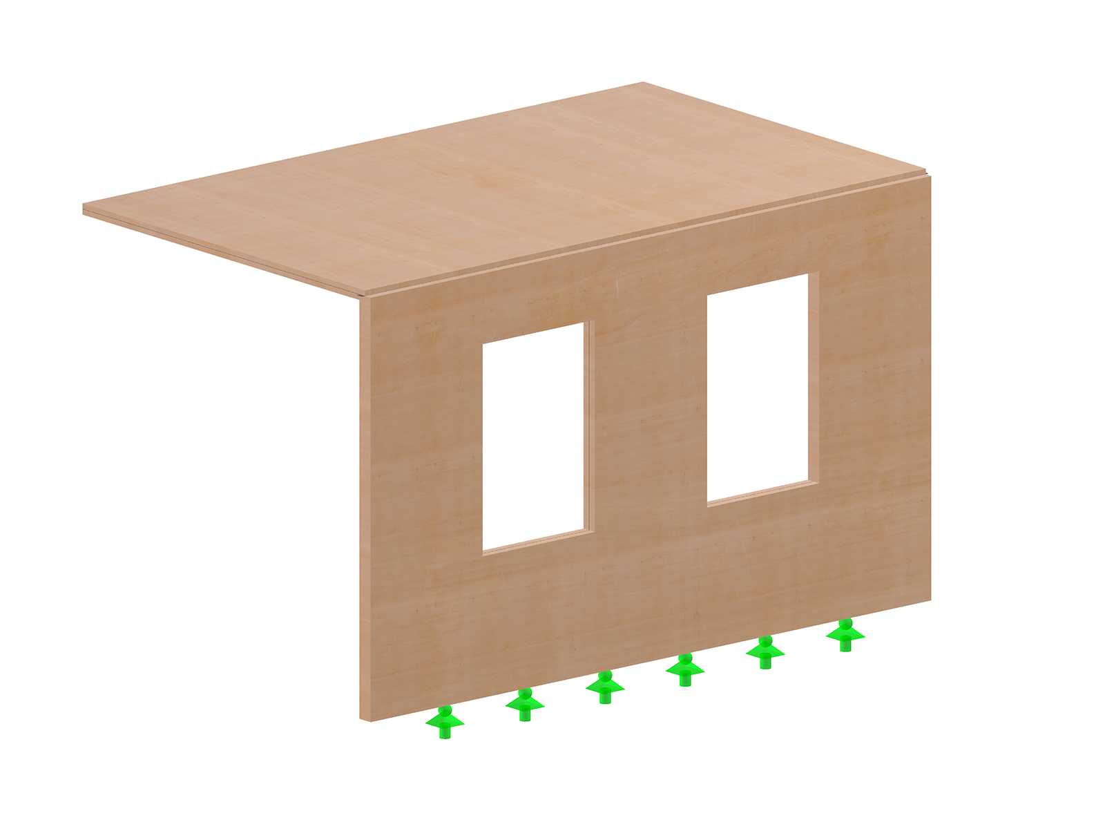 Modelo 005014 | Extensión hecha de componentes planos de madera