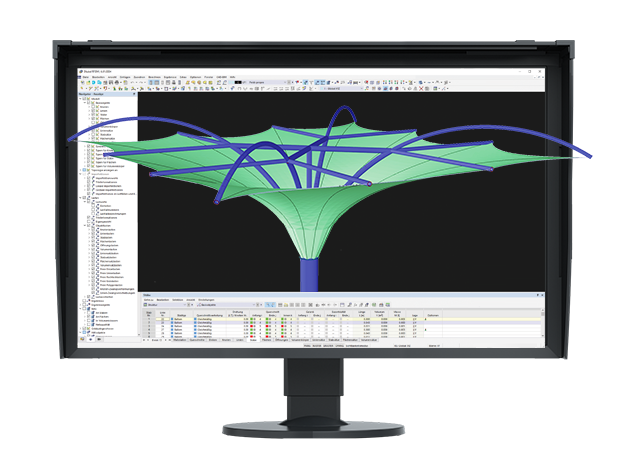 Pantalla con estructuras