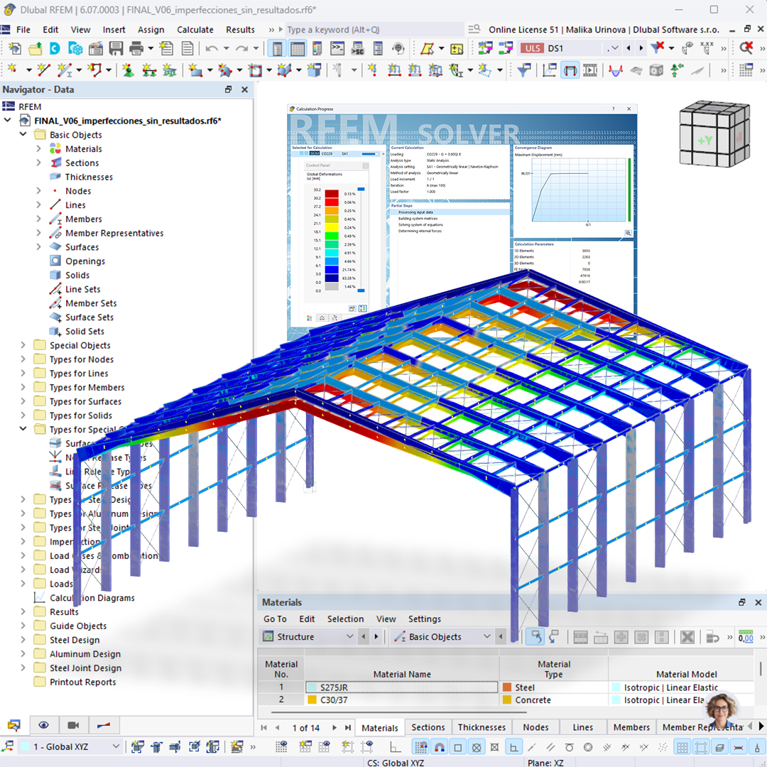 Tesis | Diseño y Cálculo de un Hangar mediante el software RFEM.