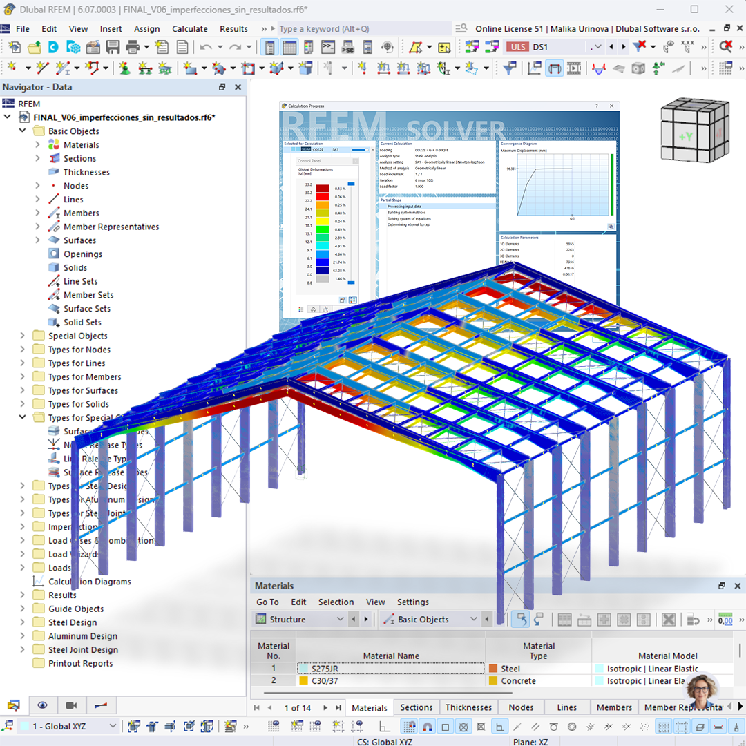 Tesis | Diseño y análisis estructural de un hangar con el software RFEM.