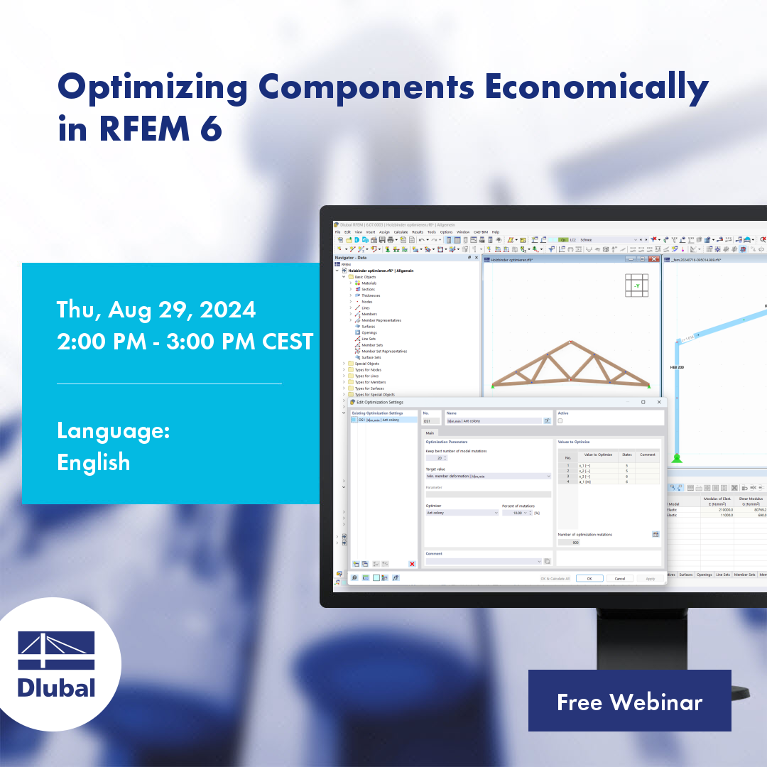 Optimización económica de componentes en RFEM 6