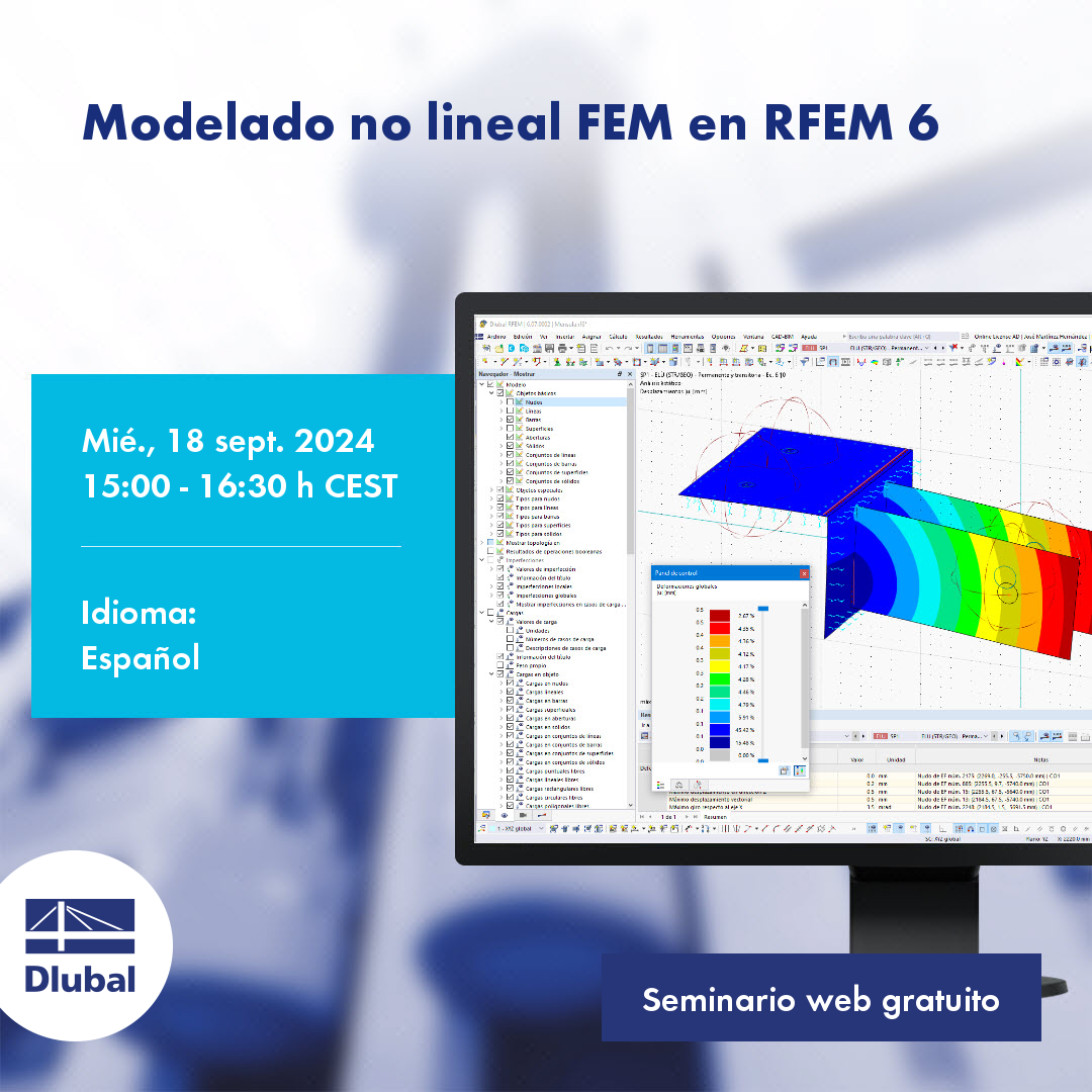 Modelado no lineal FEM en RFEM 6