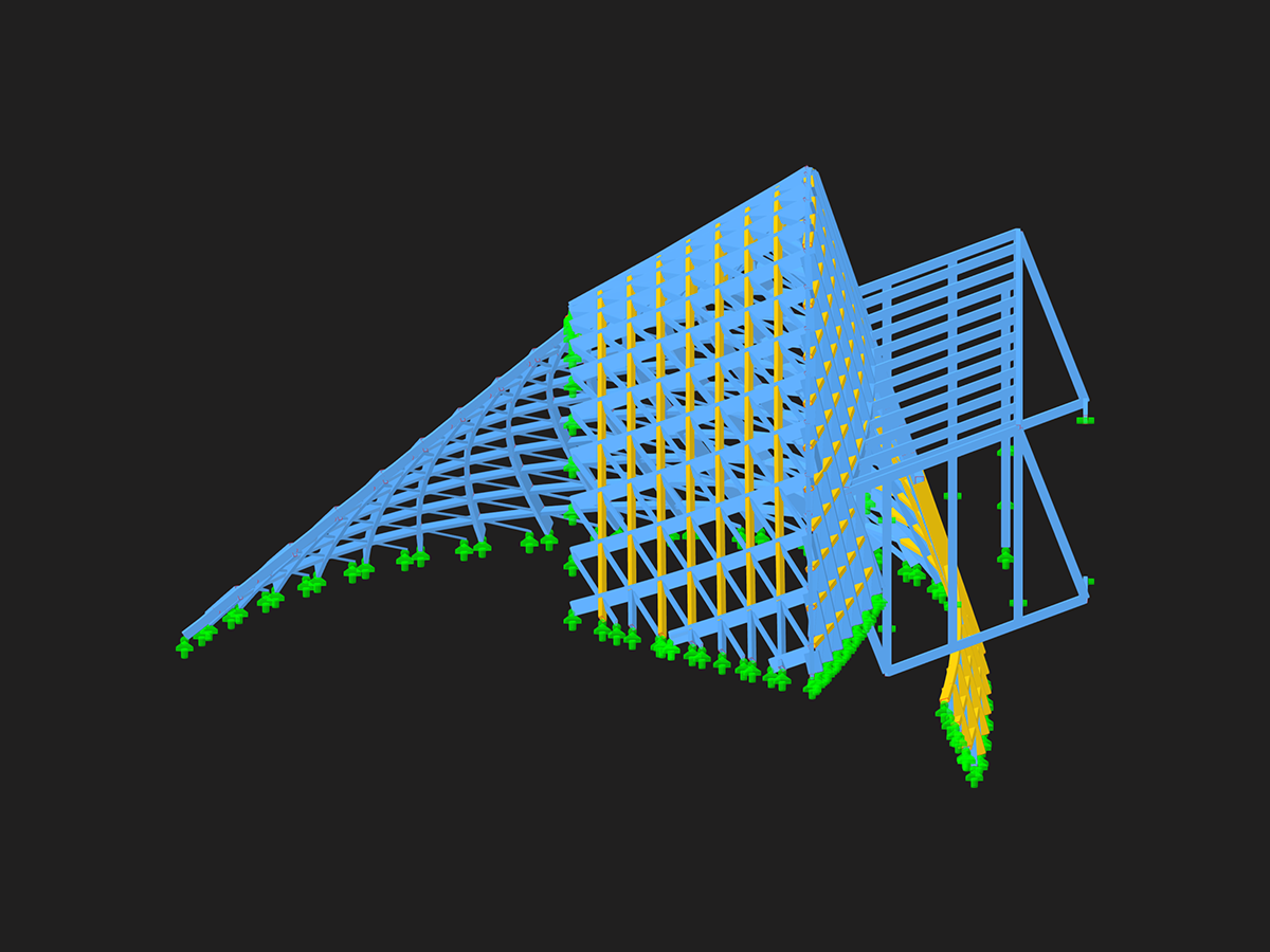 Estructura de fachada de acero