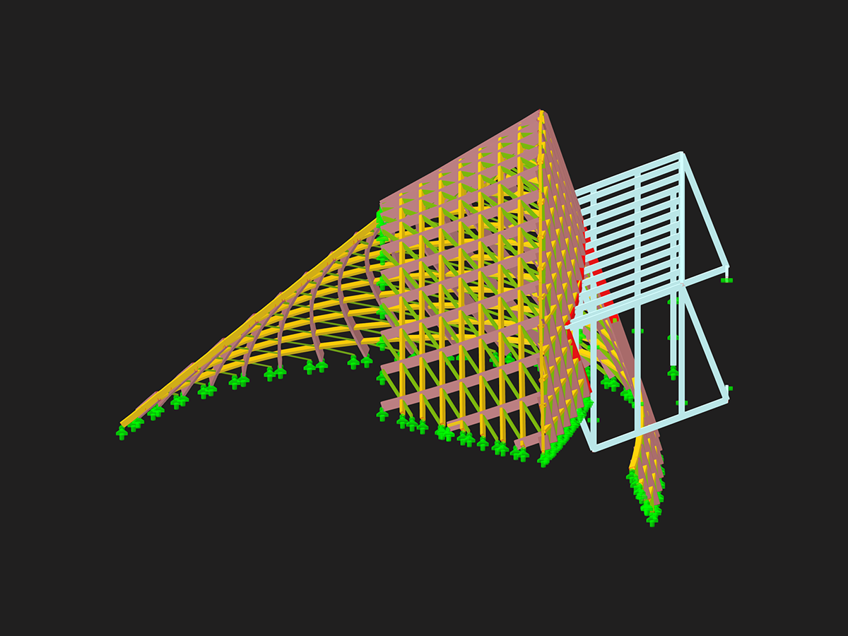 Estructura de fachada de acero