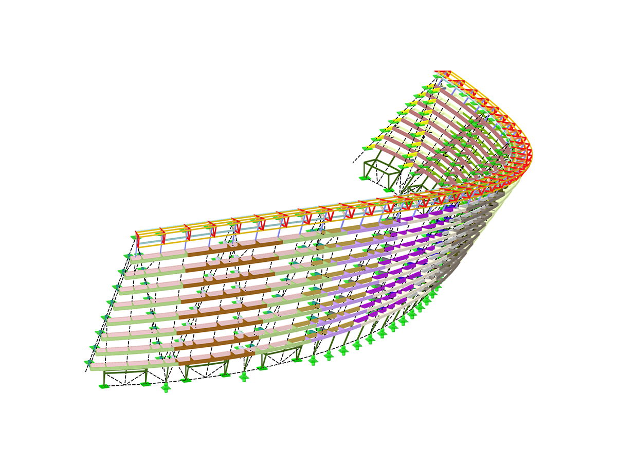 Estructura de fachada de acero