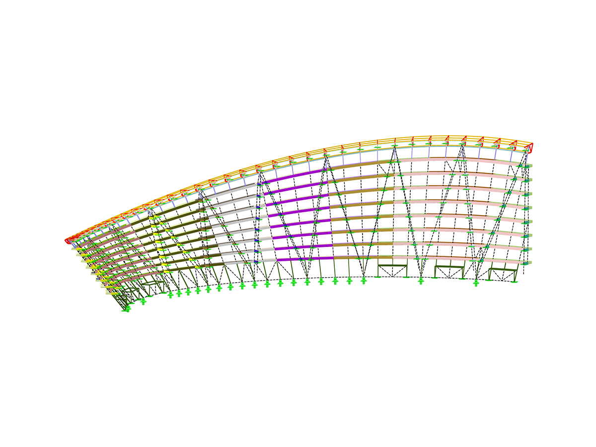 Estructura de fachada de acero