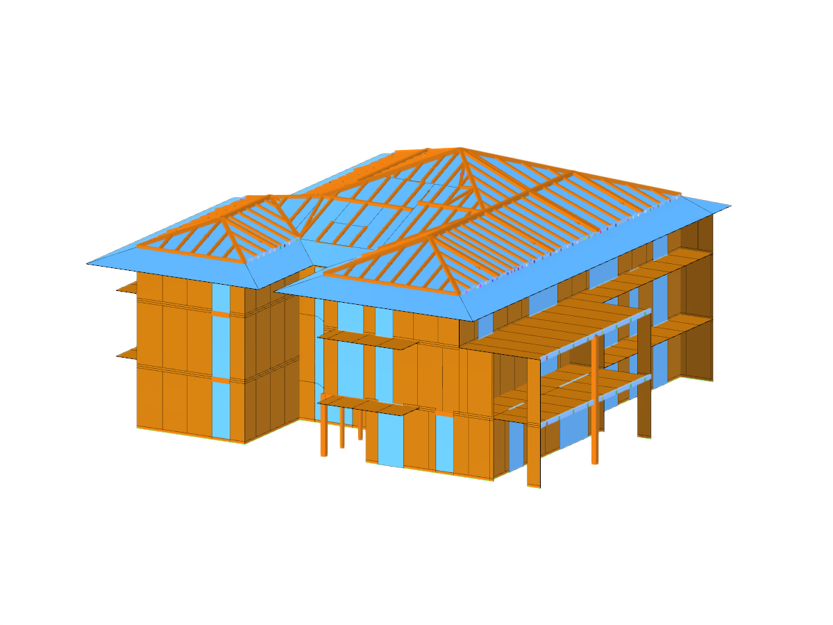 Modelo 005050 | Edificio de varias plantas de CLT