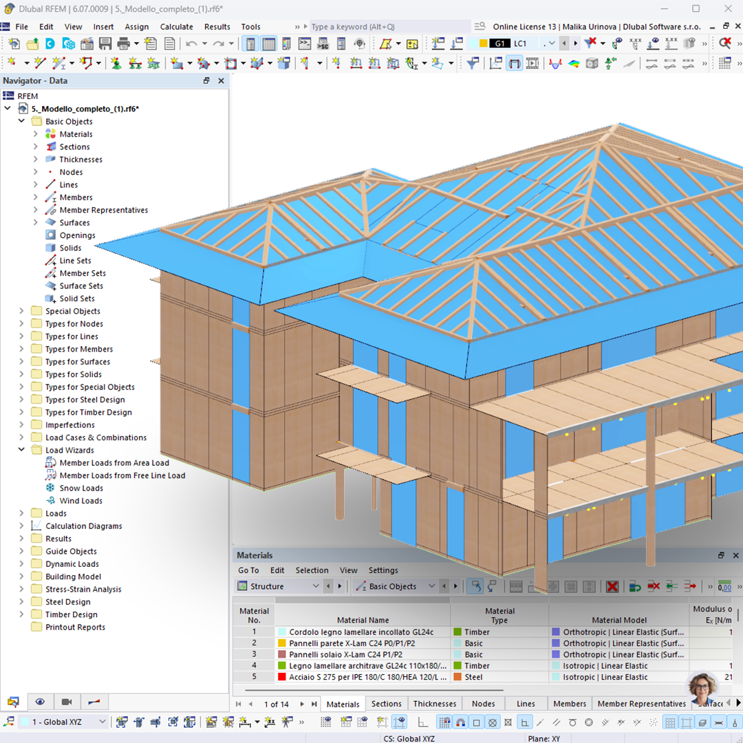 Tesis de graduación | Análisis y modelado con RFEM 6 de un edificio residencial de varias plantas en paneles portantes de madera X-Lam