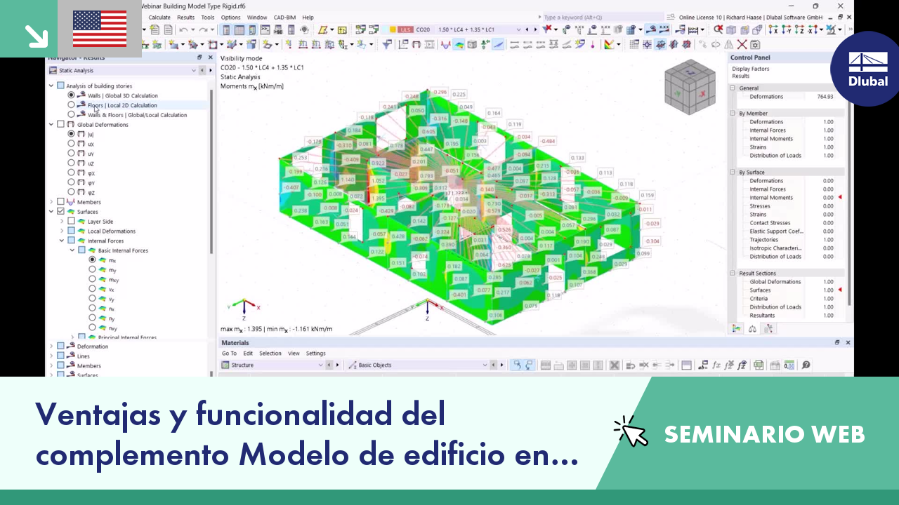 SEMINARIO WEB 005102  | Ventajas y funcionalidad del complemento Modelo de edificio en RFEM 6