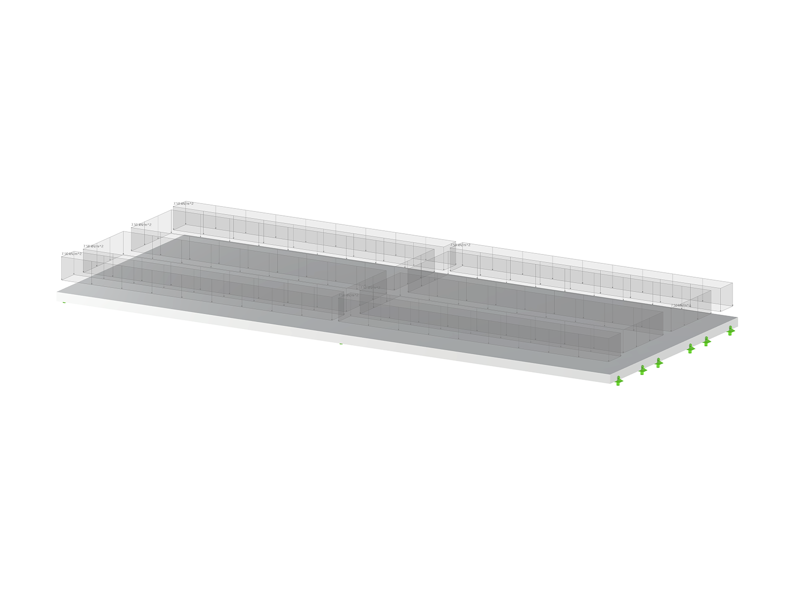 Análisis de superestructura de puente de hormigón armado con Dlubal Software modelo 005428