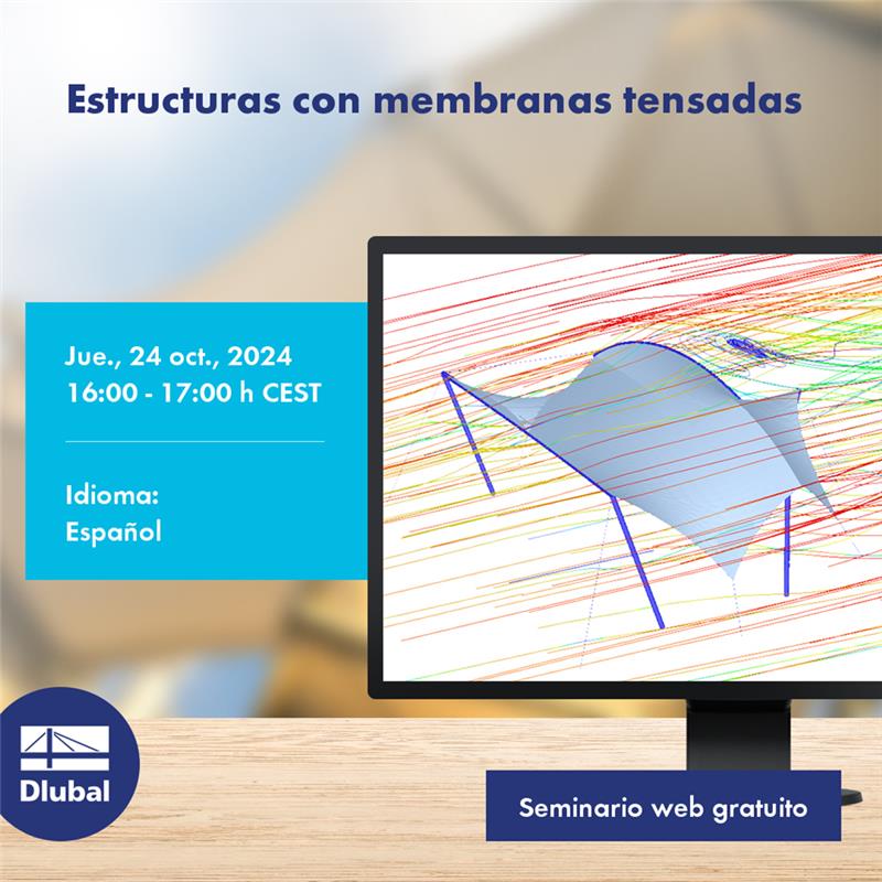 Grabación de seminario web en español | Estructuras con membranas tensadas en RFEM 6