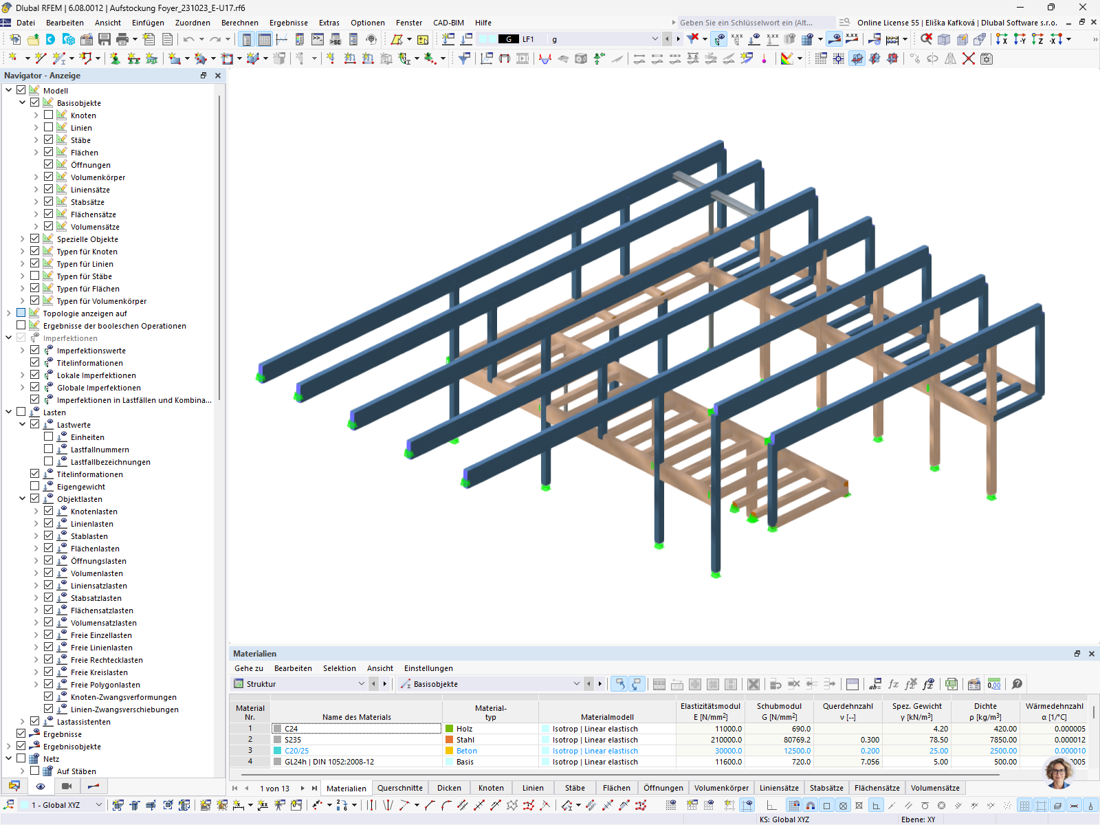 Modelo RFEM de ampliación del Vilstalhalle en Vilsbiburg | © BBI Ingenieure GmbH