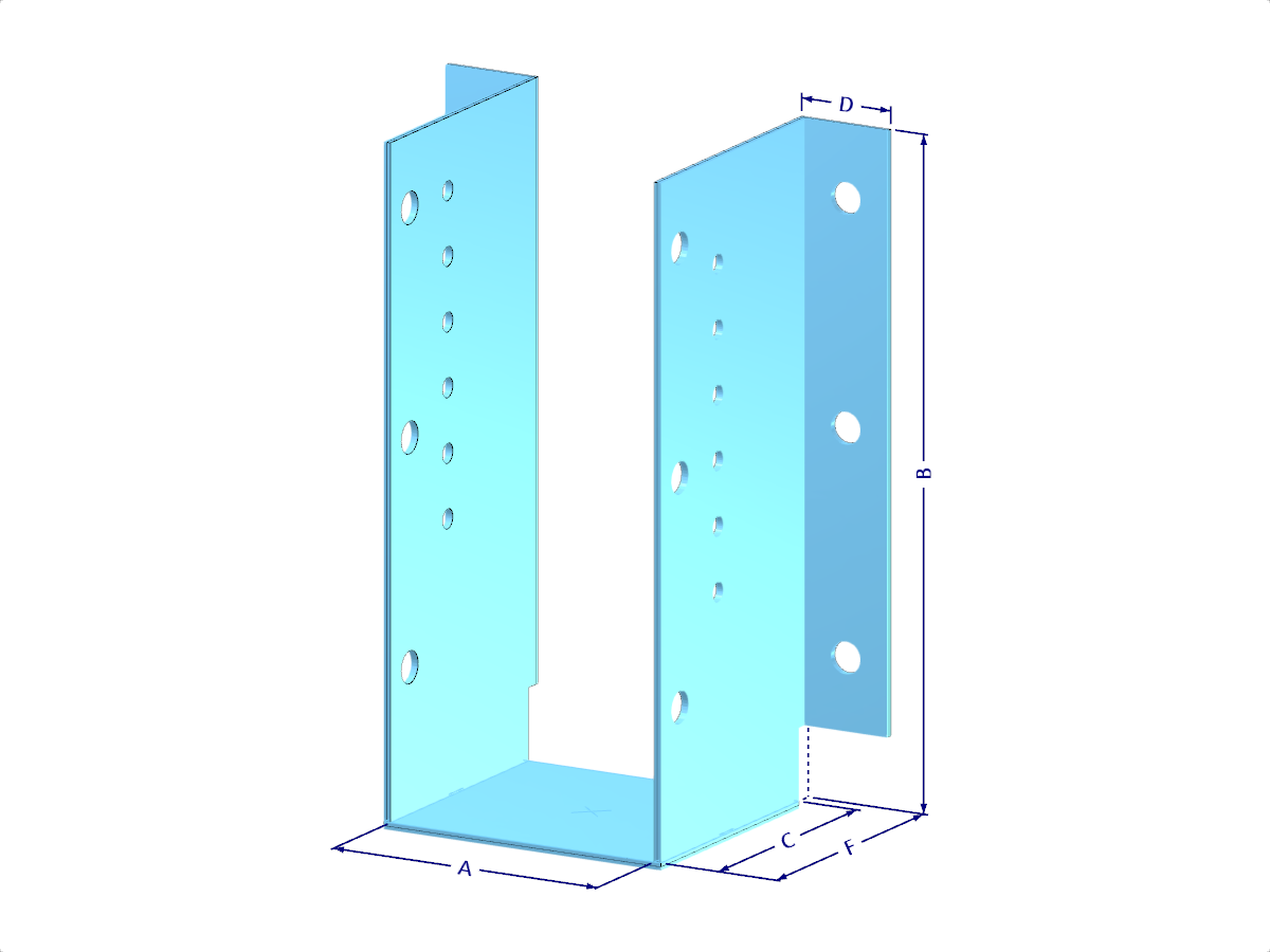 Colgador de Vigas GBE para Glulam - Bridas Externas