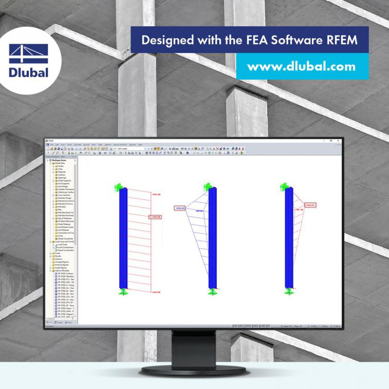 Comparing the Stability Analysis of a Column Containing Internal Forces from Load Combinations with an Enveloping Result Combination