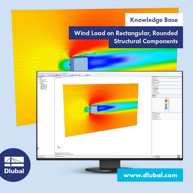 Wind Load on Rectangular, Rounded Structural Components