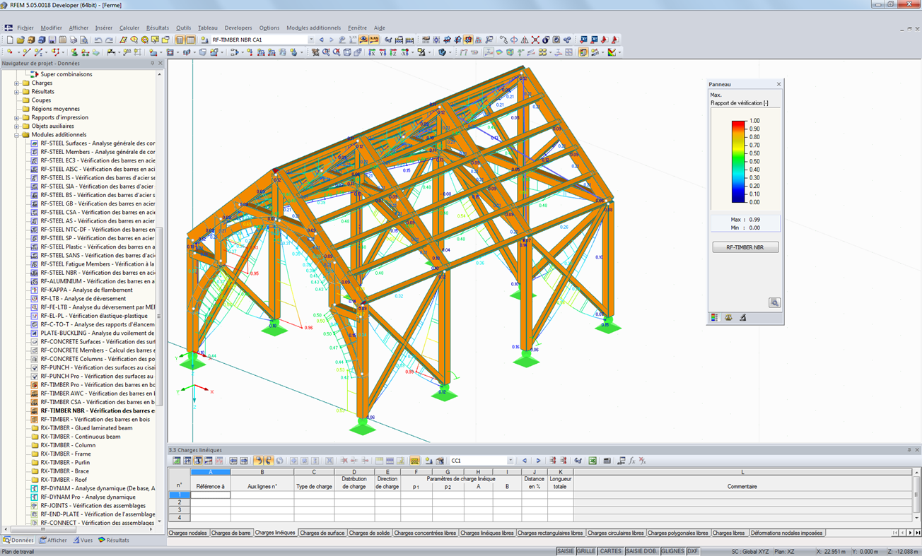 Rendu 3D avec un rapport de vérification