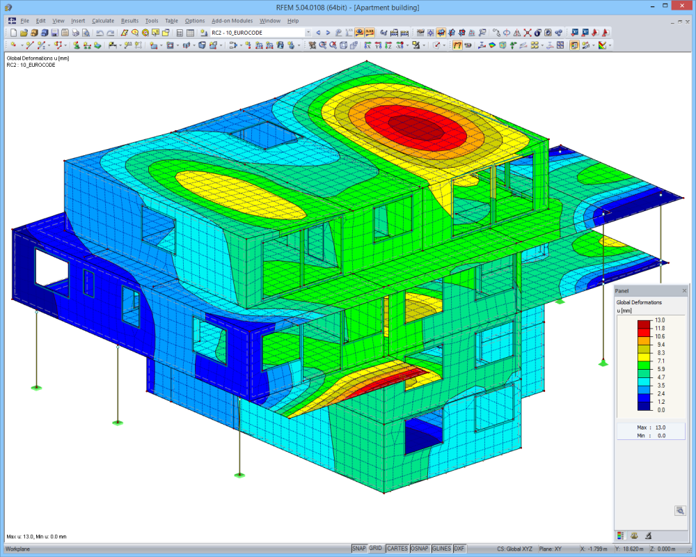 Bâtiment résidentiel | Conçu avec RFEM par AGA-Bau-Planungs GmbH Kufstein, Autriche | www.agabau.at