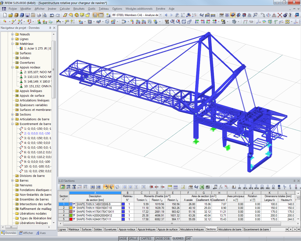 Superstructure rotative pour chargeur de navires | Réalisé avec RFEM par Ingenieurbüro Ehlenz, Beckingen / Allemagne | www.ibehlenz.de