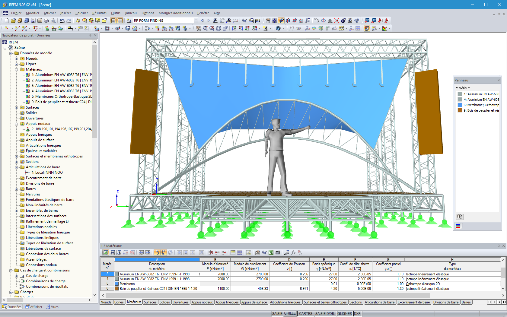 Scène de concert dans RFEM